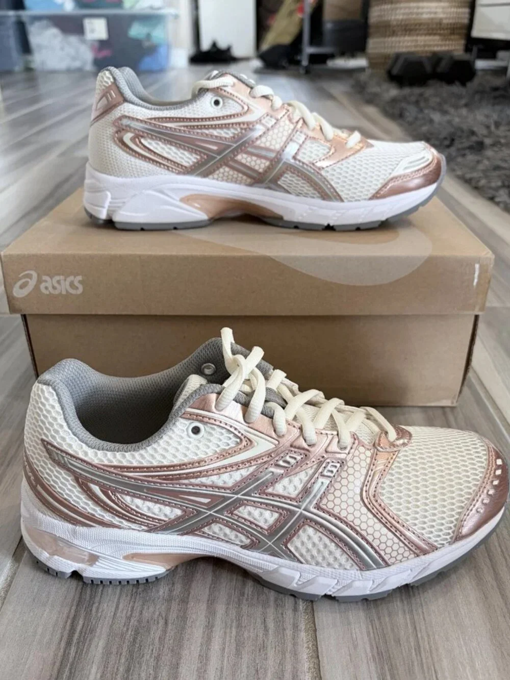Women's ASICS GEL-DS Trainer 14 Shoes - Cream Rose Gold 1203A965-100